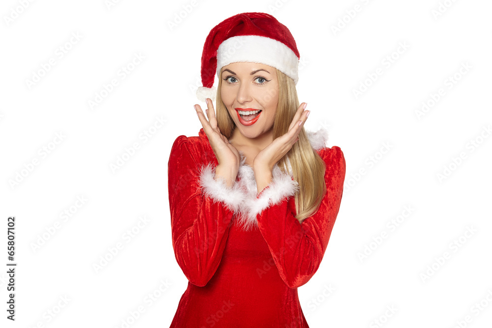 Sexy woman wearing santa clause costume Sexy woman wearing santa clause costume