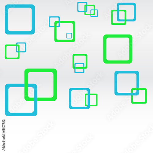 abstract background with blue and green round corner squares