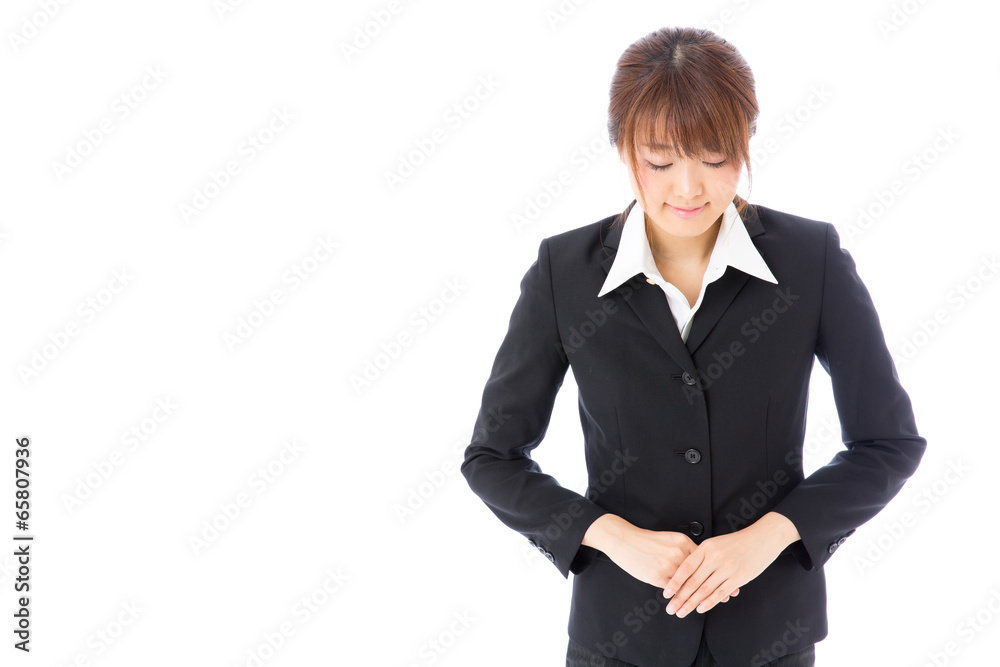asian businesswoman on white background asian businesswoman on white background