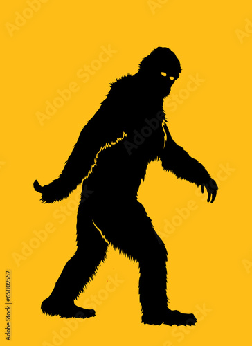 Bigfoot Silhouette Illustration