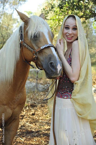 Young lady on horseback