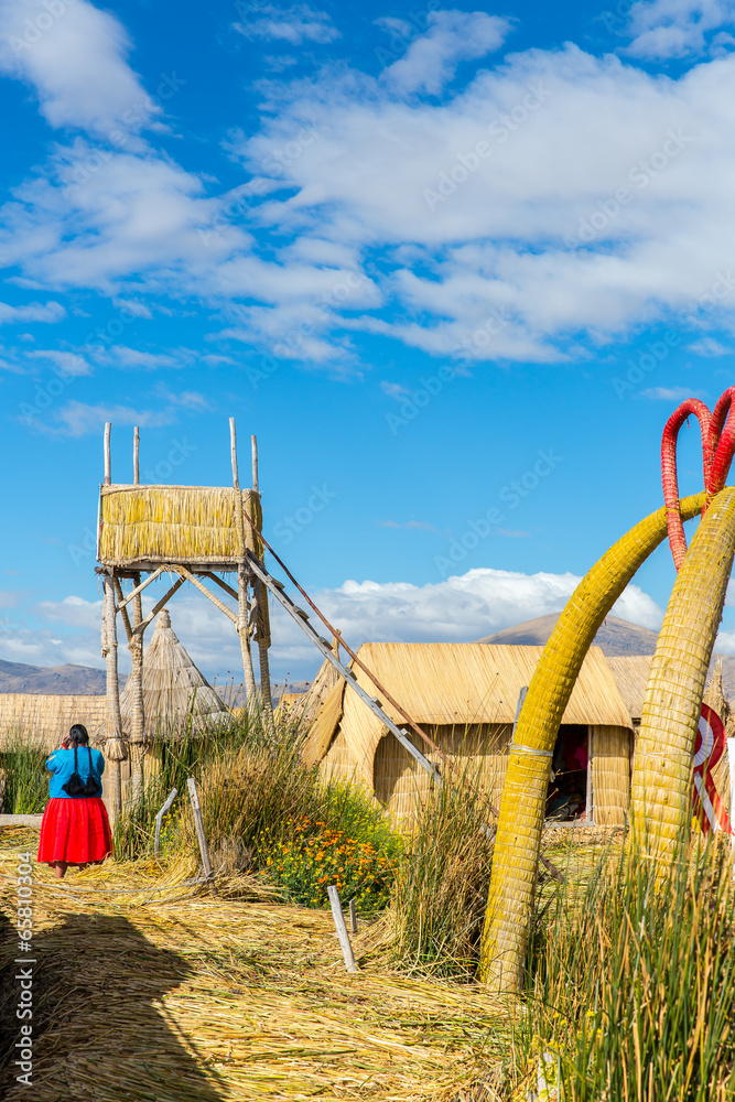 Floating Islands on Lake Titicaca Puno, Peru, South America Floating Islands on Lake Titicaca Puno, Peru, South America
