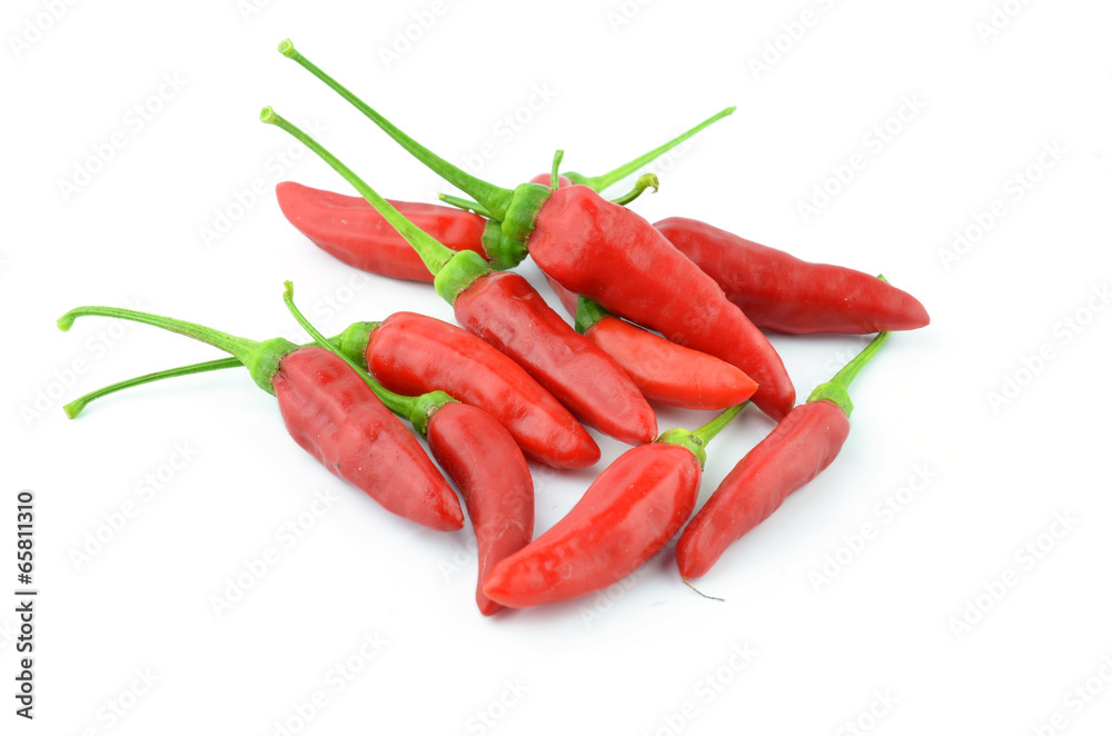 Chilli peppers isolated on a white background Chilli peppers isolated on a white background
