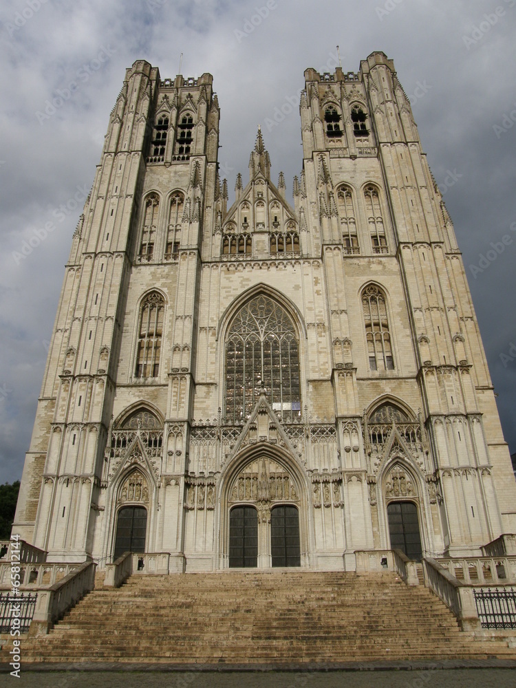 Fototapeta premium Brussels Cathedral (of St.Michael and St.Gudula), Belgium