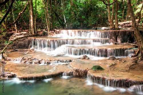 Deep forest Waterfall in Kanchanaburi