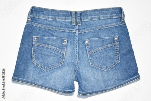 jeans shorts isolated on white