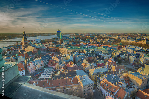 Old Town of Riga  Latvia . View from St.Peter s Church