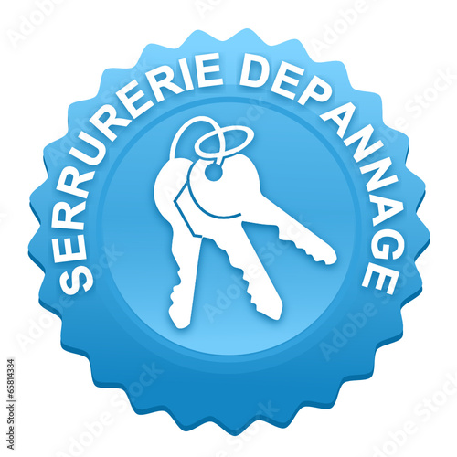 serrurerie dépannage sur bouton web denté bleu