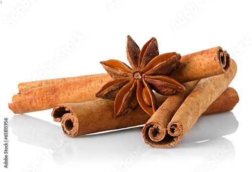 Fototapeta anice and cinnamon