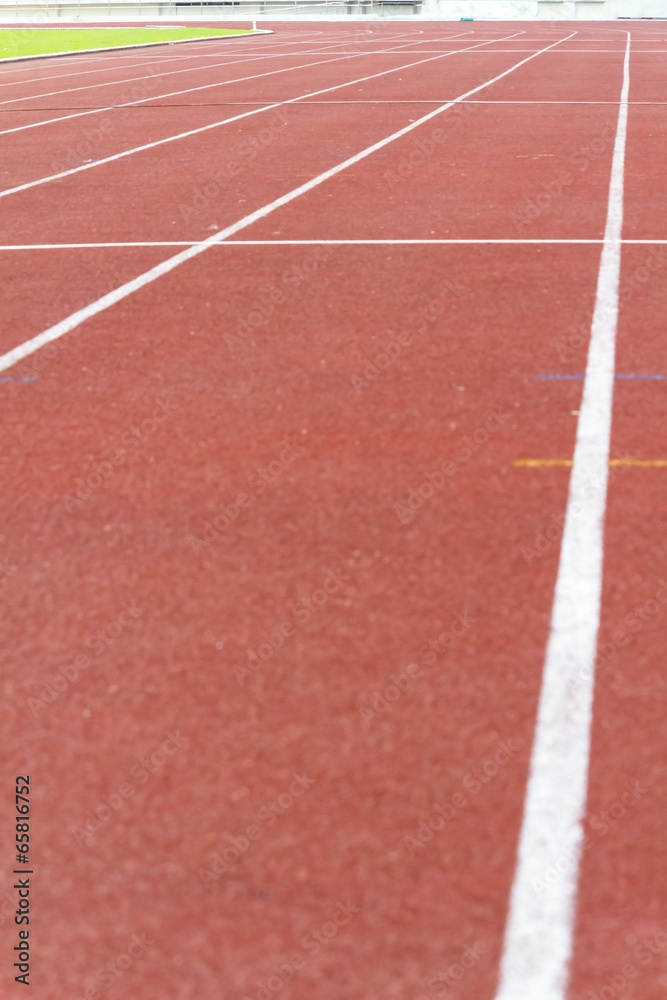 Running track in stadium