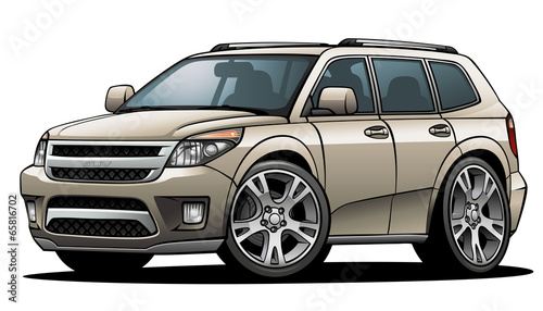 Gold SUV Sport Utility Vehicle Car