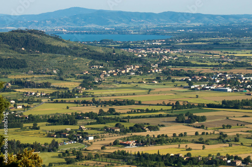 View of famous Val di Chiana in Tuscany