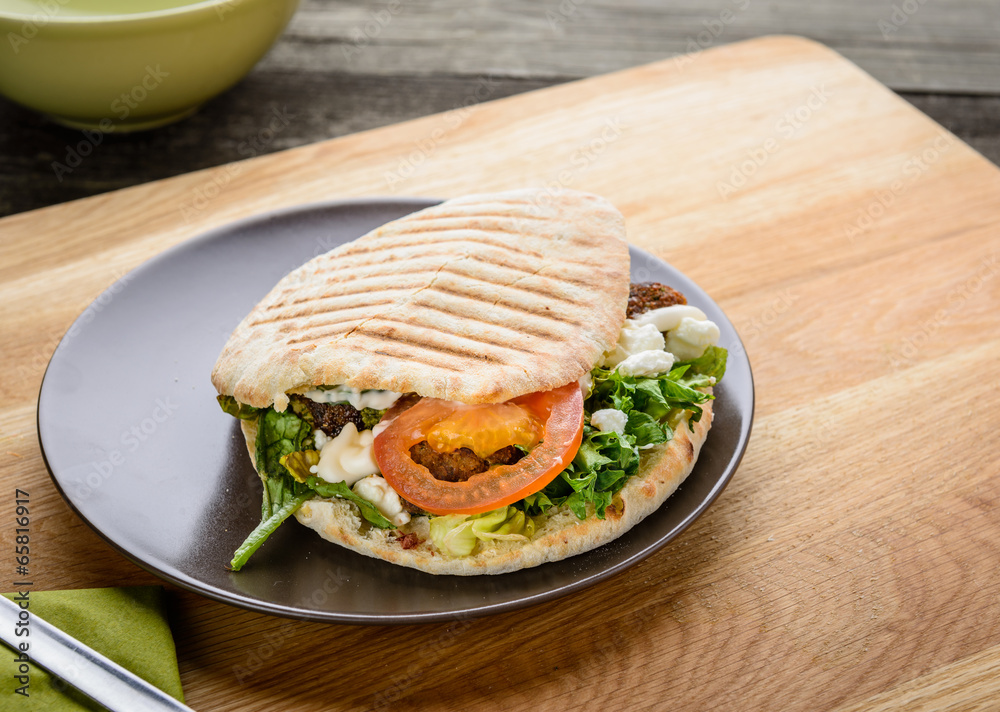 Tasty Sandwich with Fresh Vegetables