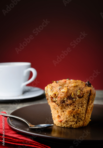 Obraz na płótnie Delicious muffin and coffee w salonie