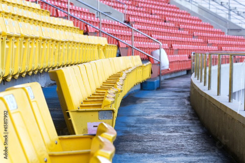 Empty seats at stadium