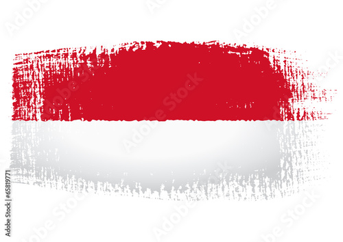 brushstroke flag Monaco