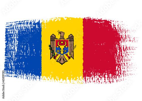 brushstroke flag Moldova