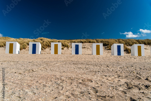 Beach Cabins with dunes