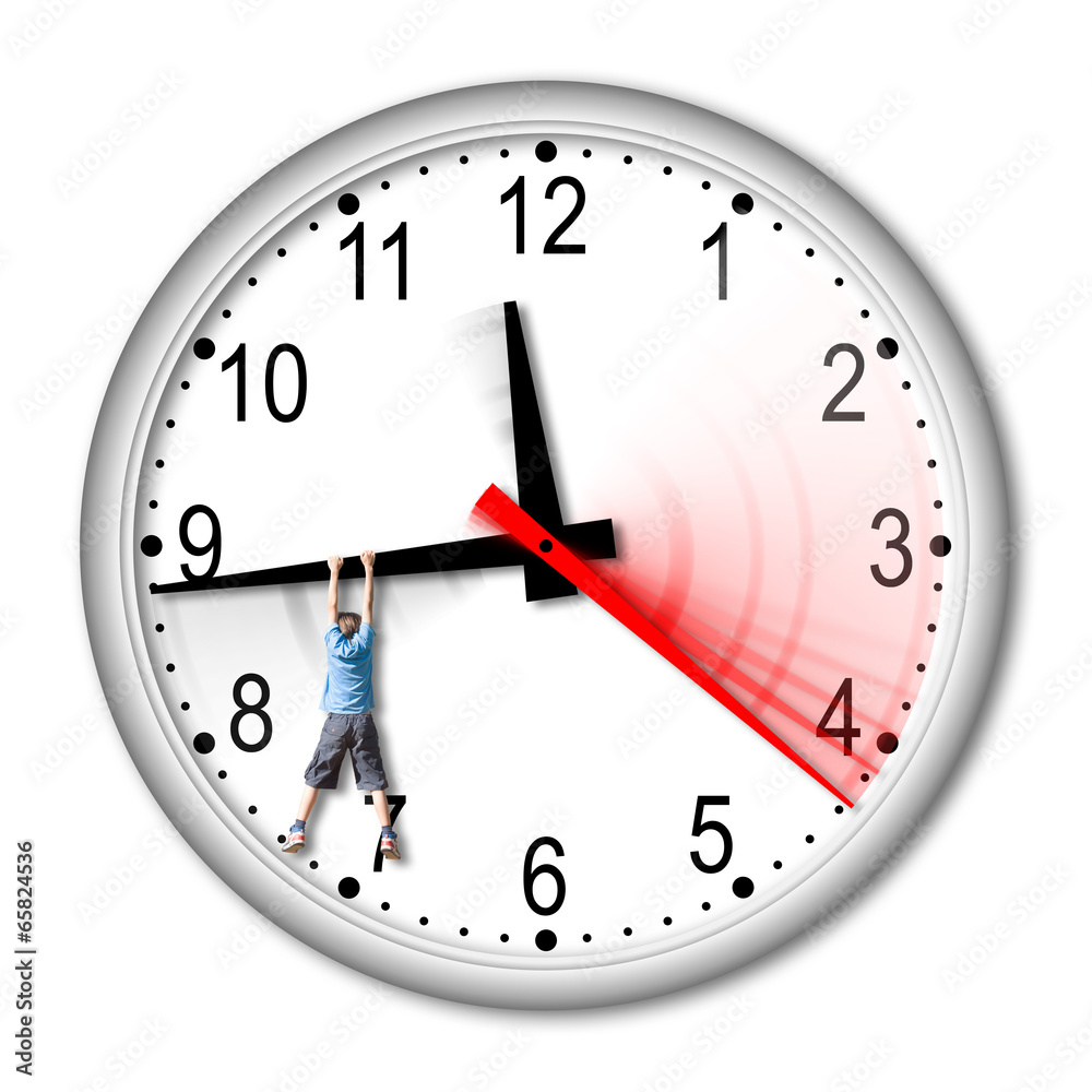 Orologio con ragazzo appeso - Clock with a hanging boy Orologio con ragazzo appeso - Clock with a hanging boy