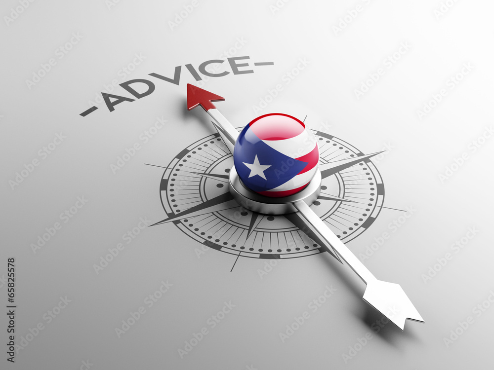 Fototapeta premium Puerto Rico Advice Concept