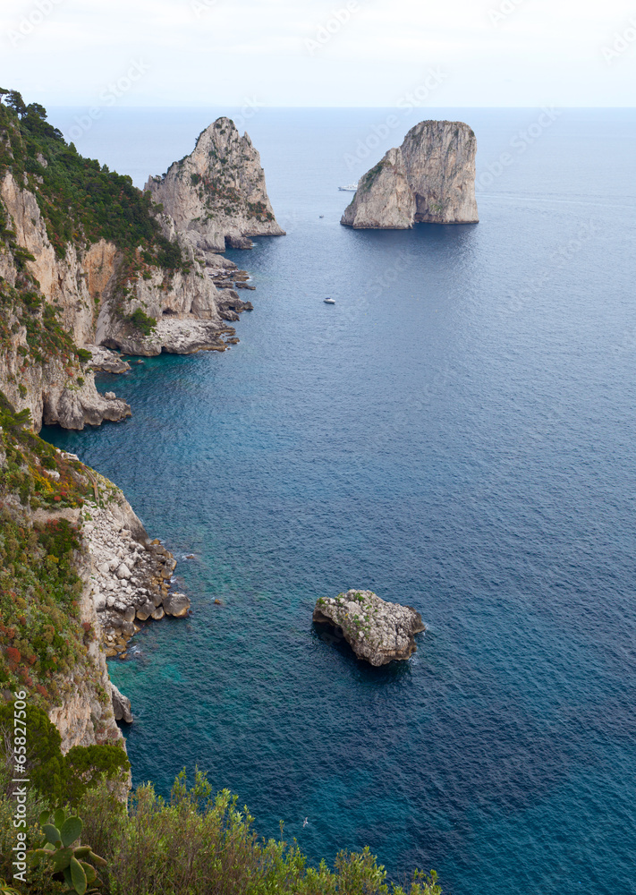 Faraglioni, famous giant rocks, Capri island