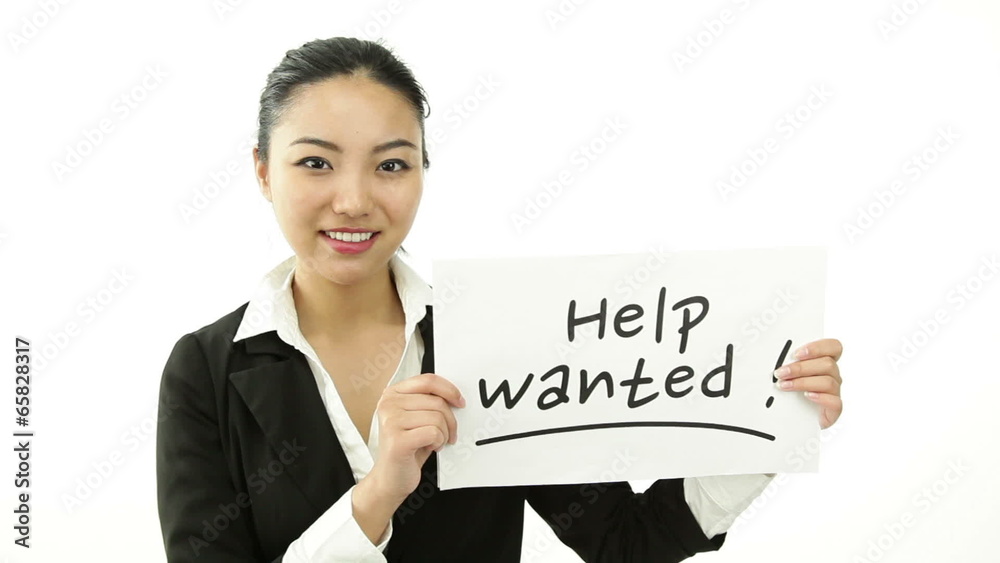 asian business woman isolated on white looking to hire asian business woman isolated on white looking to hire