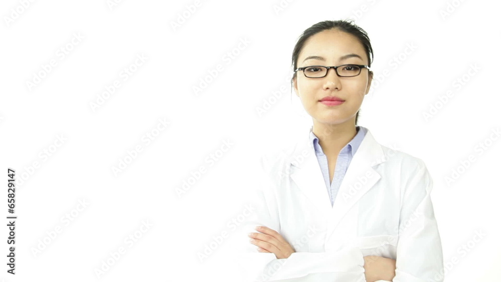 scientist doctor isolated on white confident with arms crossed scientist doctor isolated on white confident with arms crossed
