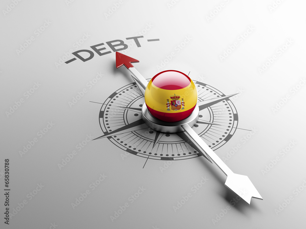 Fototapeta premium Spain Debt Concept