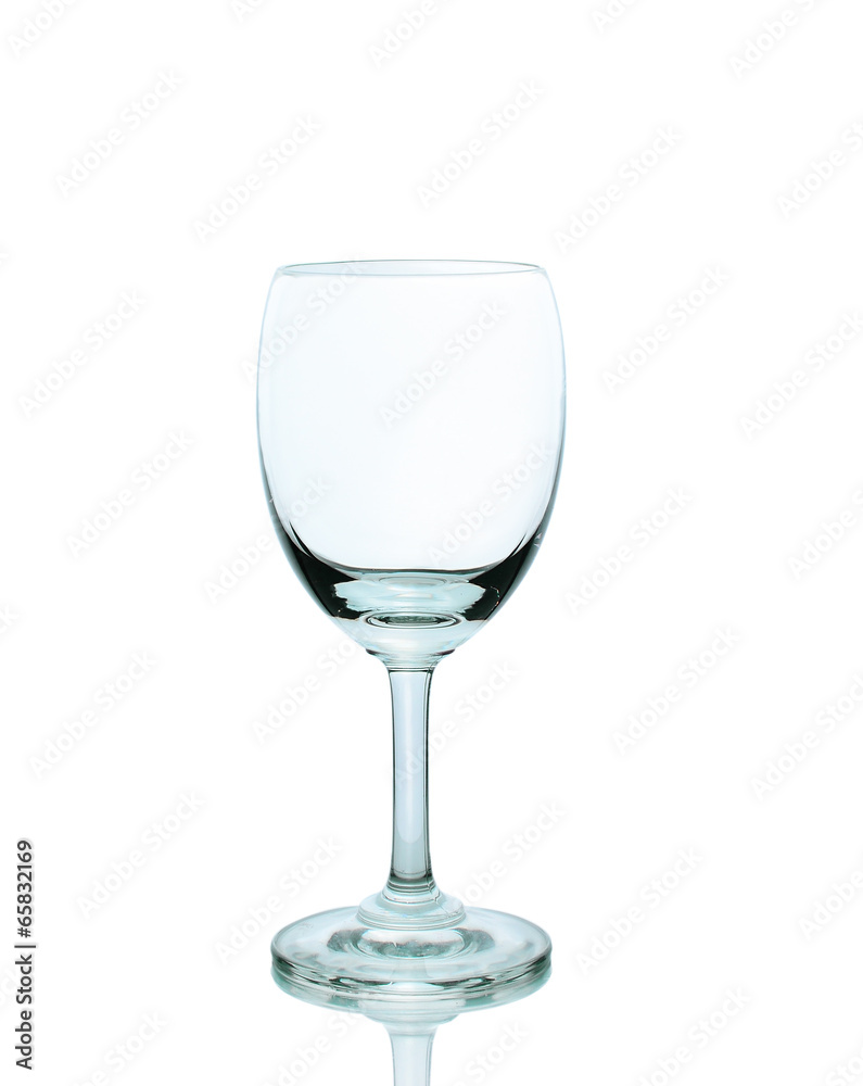 Empty wine glass. isolated on a white background Empty wine glass. isolated on a white background