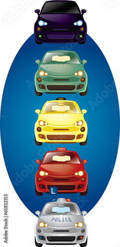 Set of vector cars illustration