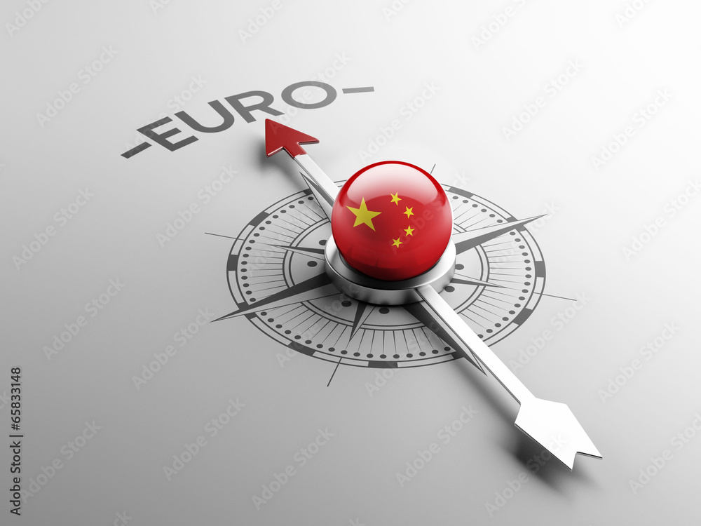 Fototapeta premium China Euro Concept
