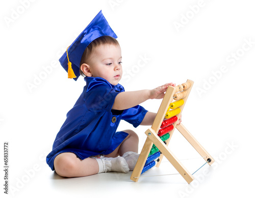 baby with academic clothes ...