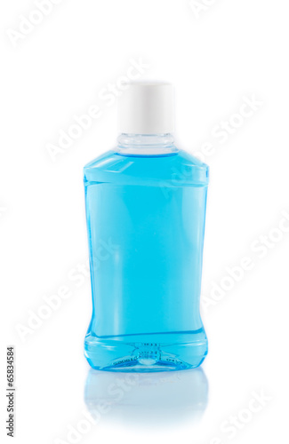 bottles with mouthwash