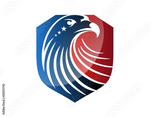 hawk logo eagle USA flag symbol icon