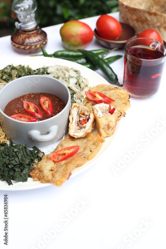 Pecel, indonesia traditional salad dish