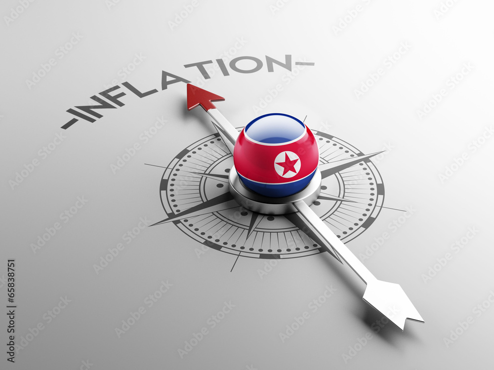 Fototapeta premium North Korea Inflation Concept.