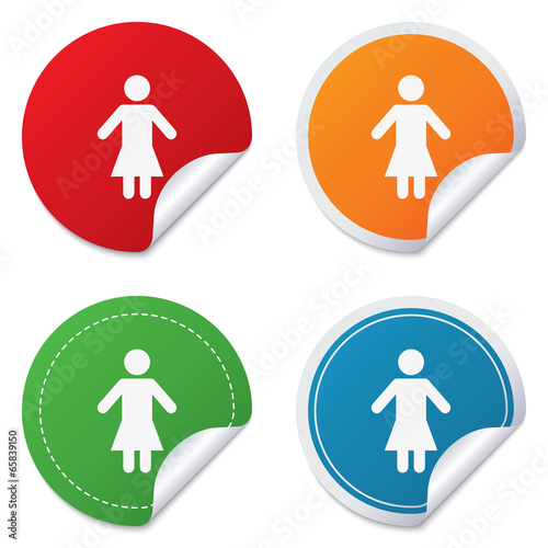 Female sign icon. Woman human symbol.