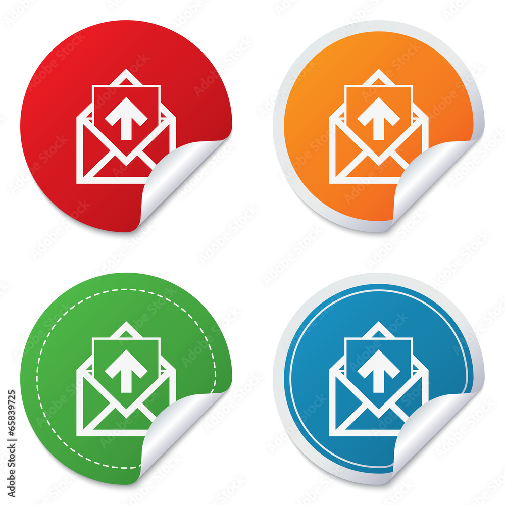 Mail icon. Envelope symbol. Outbox message sign Mail icon. Envelope symbol. Outbox message sign