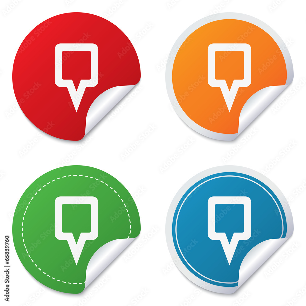 Map pointer sign icon. Marker symbol. Map pointer sign icon. Marker symbol.