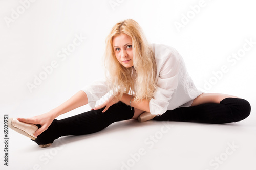 flexible athletic woman