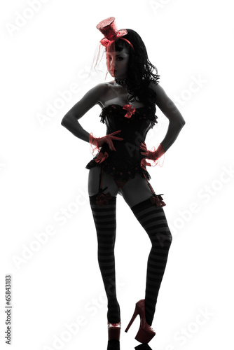 sexy woman stripper showgirl silhouette