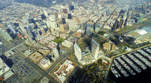Εκτύπωση καμβά Aerial view of Downtown San Diego