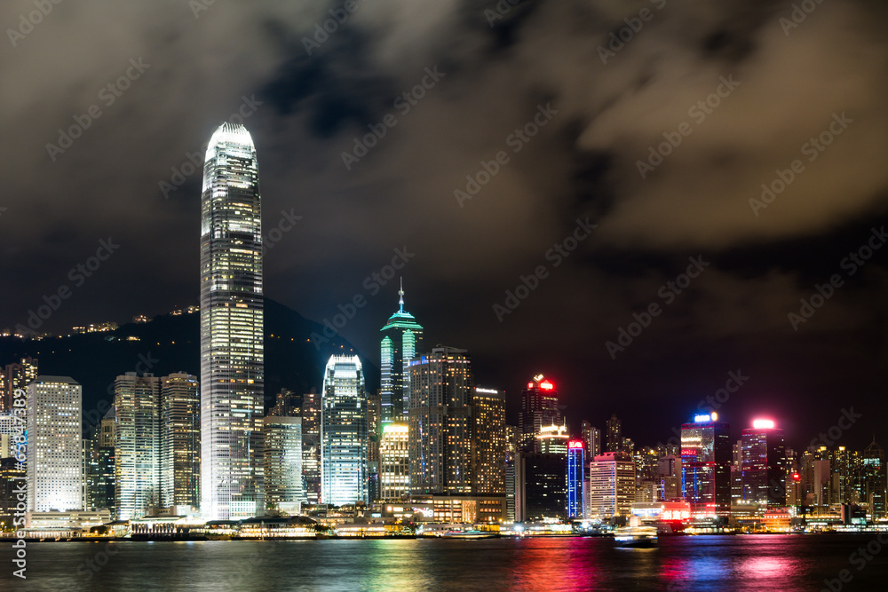Fototapeta premium Hong Kong Island from Kowloon.