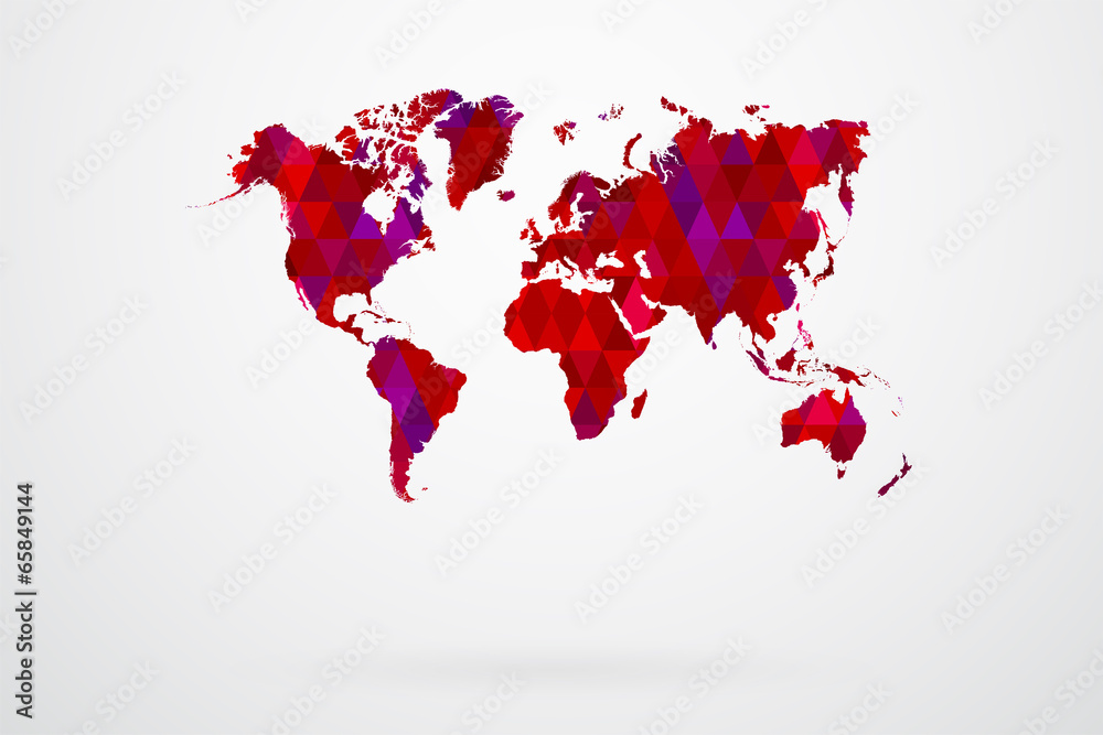 Purple Mosaic Tiles World Map Vector Illustration Abstract Purple Mosaic Tiles World Map Vector Illustration Abstract