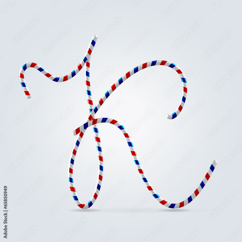 Striped font K