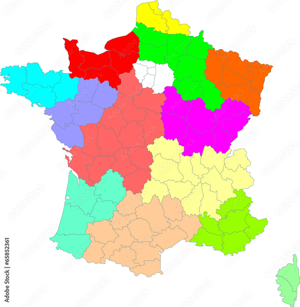 nouvelle carte de france 65852361 Krainy geograficzne FotoObrazy