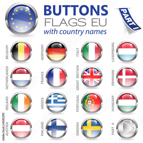 Buttons with EU Flags © TAlex