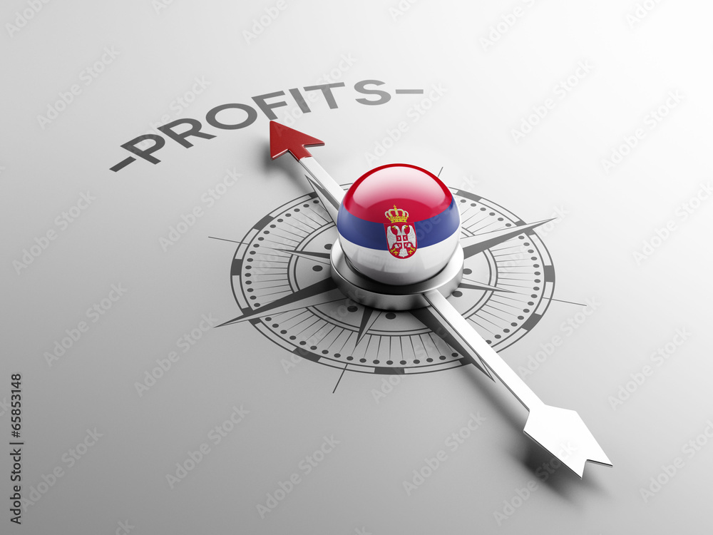 Fototapeta premium Serbia Profit Concept.
