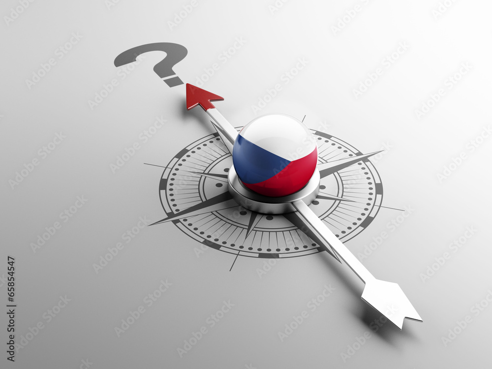Fototapeta premium Czech Republic Question Mark Concept