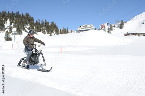 Men on snowmobile at Engelberg